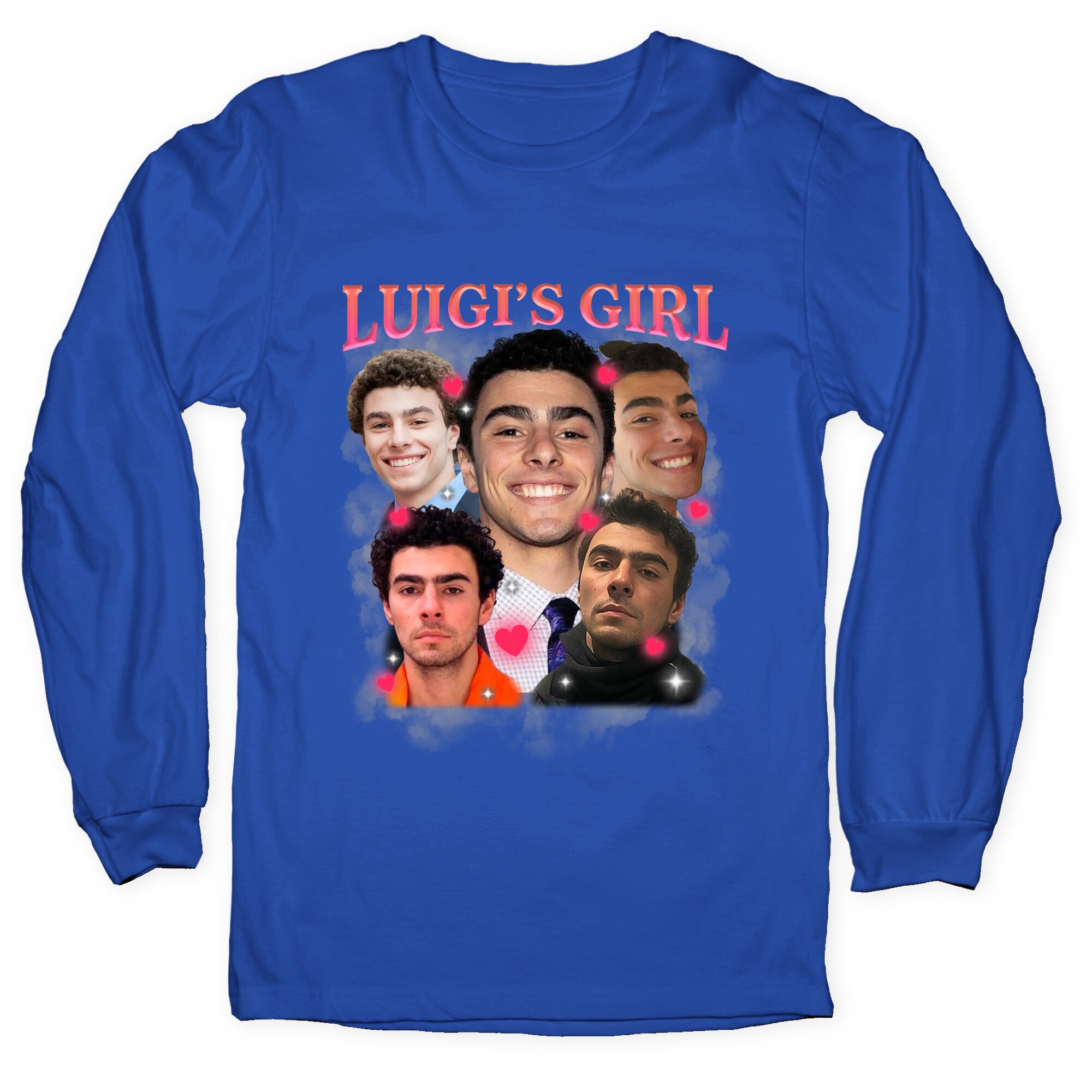 Luigis Girl Mangione Valentines Day Longsleeve Tee